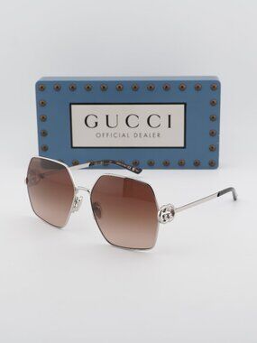 Gucci Women Sunglasses Havana Brown Square GG1070S 002 NEW AUTHENTIC Gucci | Accessories | New Gg70s 002 Gucci Sunglasses Havana  main image 4